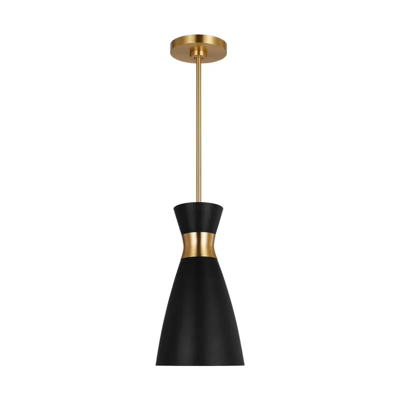 Ellen DeGeneres Heath Small Pendant in Midnight Black and Burnished Brass