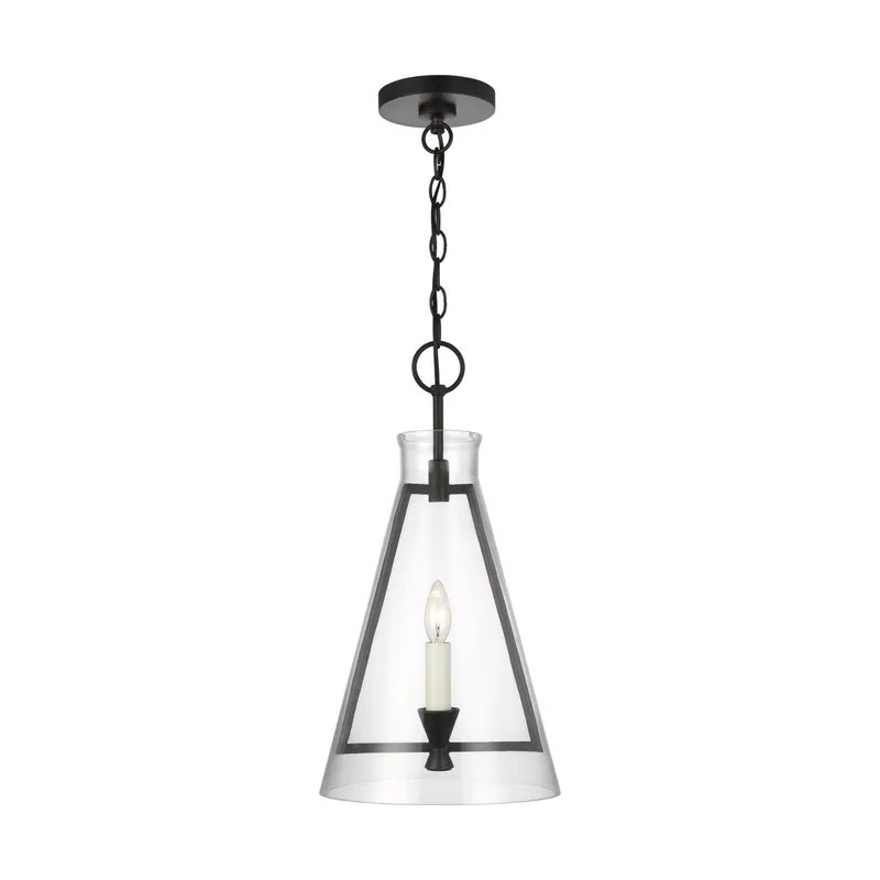 Chapman & Myers Keystone Medium Pendant in Aged Iron