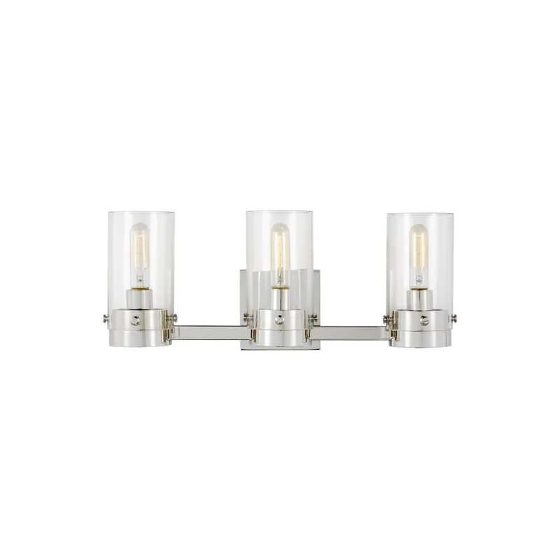 Chapman & Myers Garrett 3 - Light Vanity in Polished Nickel