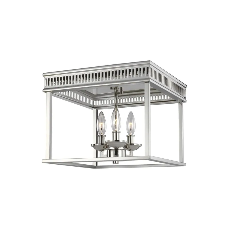 Sean Lavin Woodruff Flush Mount in Polished Nickel