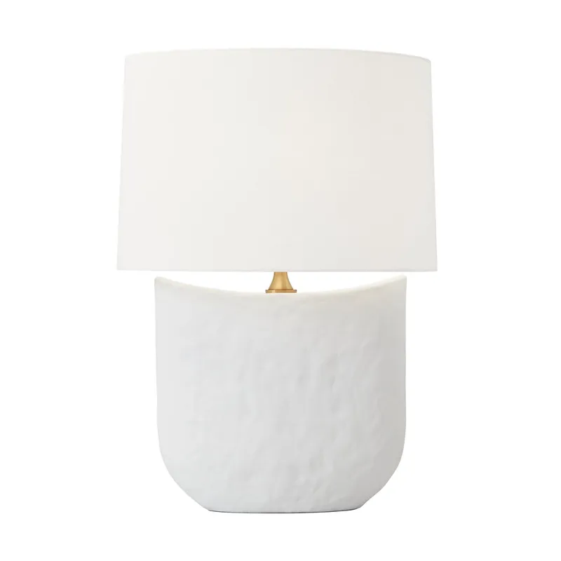 Hable Cenotes Table Lamp in Matte White Ceramic
