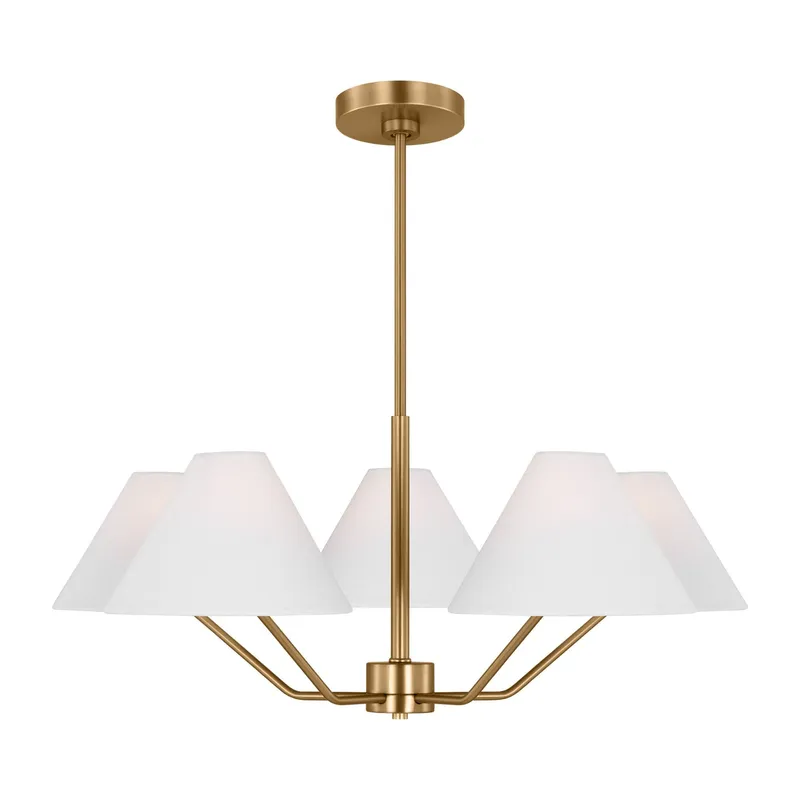 Drew & Jonathan Burke Medium Chandelier in Satin Brass