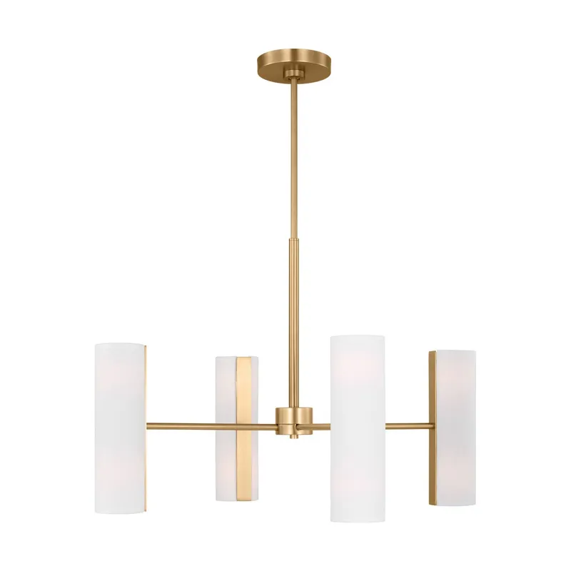 Drew & Jonathan Capalino Large Chandelier in Satin Brass