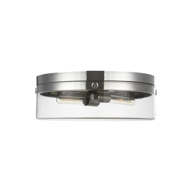 Chapman & Myers Garrett Large Flush Mount in Polished Nickel