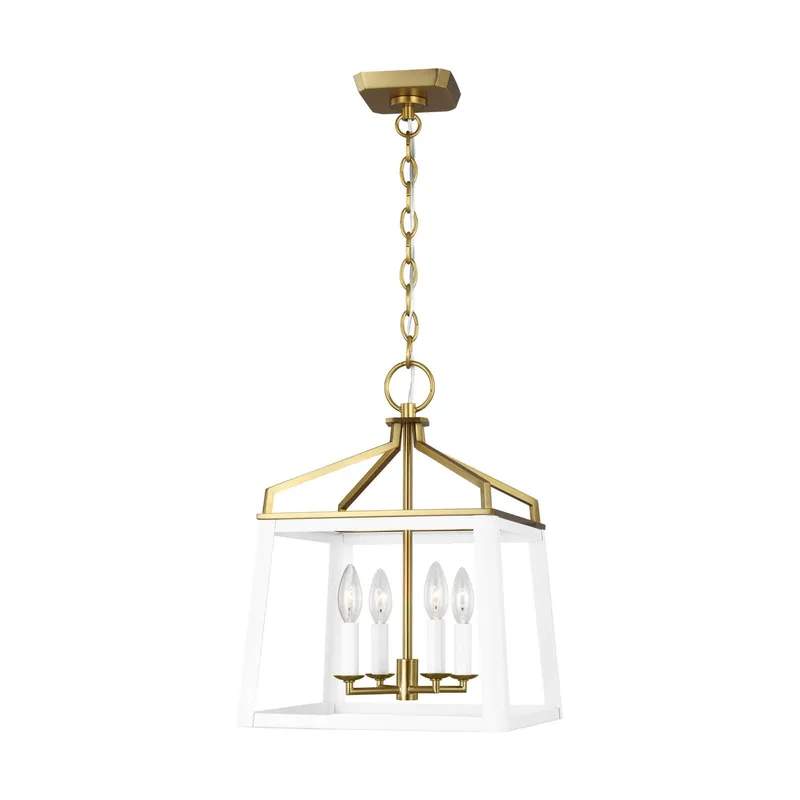 Chapman & Myers Carlow Medium Lantern in Matte White