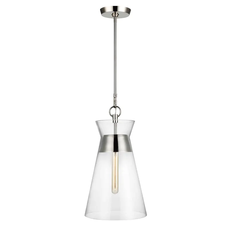 Chapman & Myers Atlantic Narrow Pendant in Polished Nickel