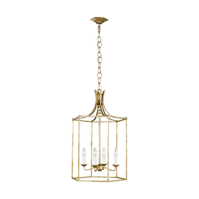 Alexa Hampton Bantry House Medium Lantern in Antique Gild