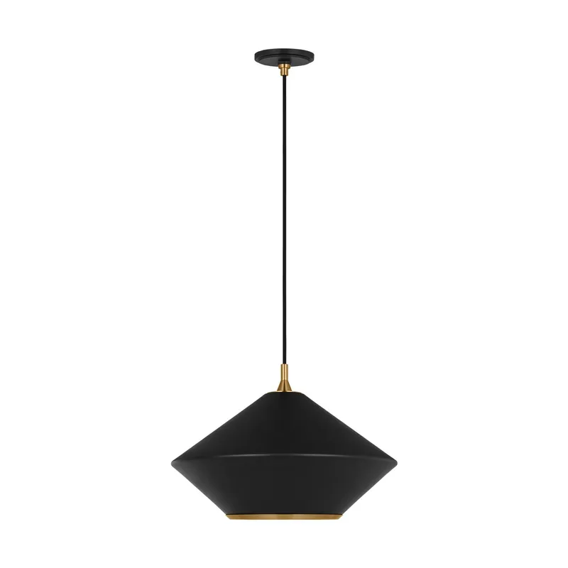 Thomas O'Brien Stanza Extra Large Pendant in Midnight Black