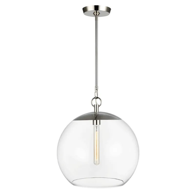 Chapman & Myers Atlantic Round Pendant in Polished Nickel