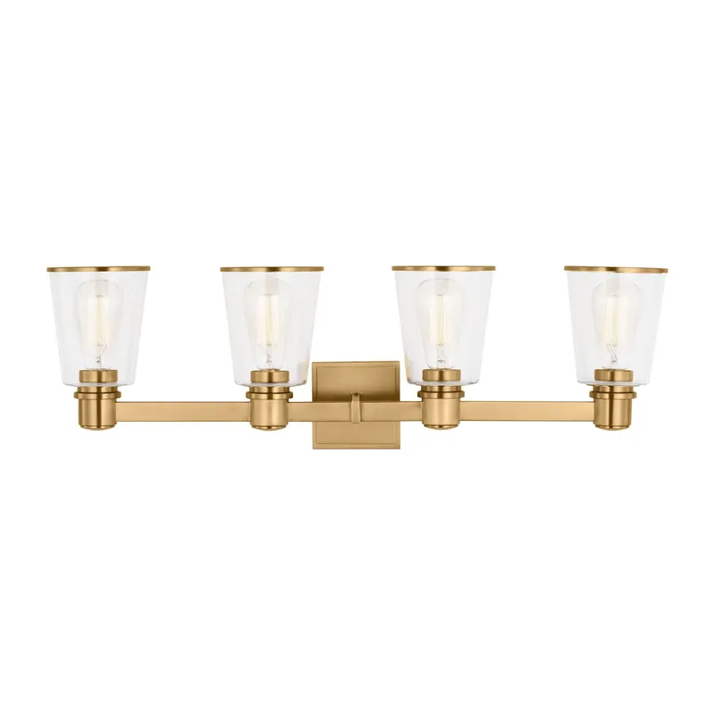 Chapman & Myers Alessa 4 - Light Vanity in Burnished Brass