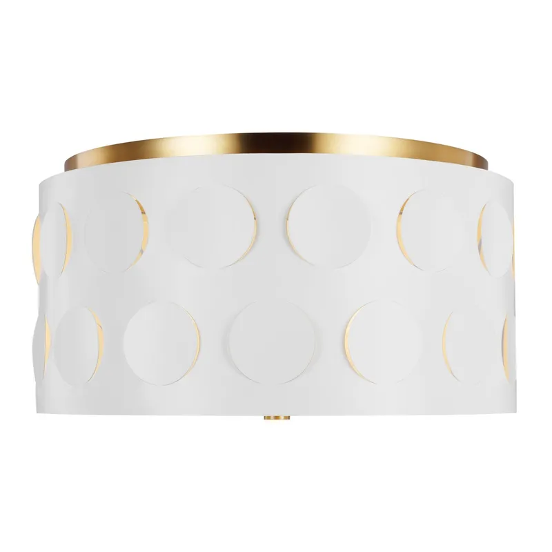 kate spade new york Dottie Medium Flush Mount in Burnished Brass