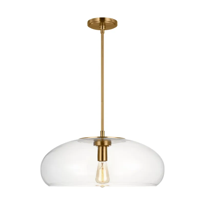 Thomas O'Brien Largo Extra Large Pendant in Burnished Brass