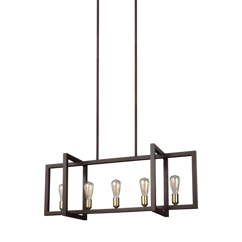 Sean Lavin Finnegan Medium Linear Chandelier in New World Bronze