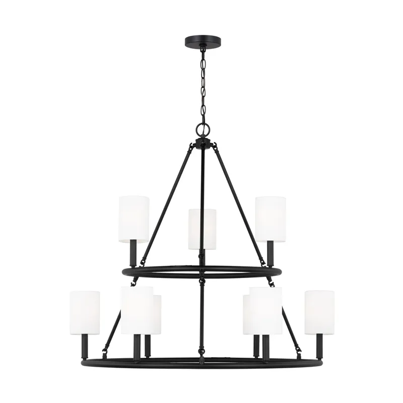 Drew & Jonathan Egmont Extra Large Chandelier in Midnight Black