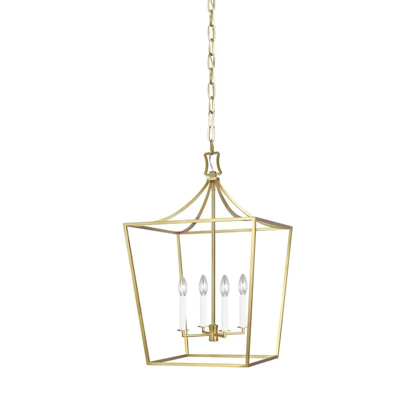 Chapman & Myers Southold Medium Lantern in Burnished Brass