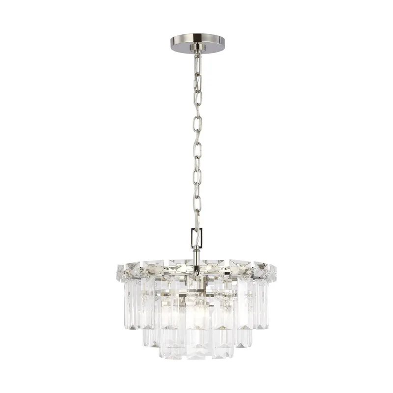 Chapman & Myers Arden Small Chandelier in Polished Nickel
