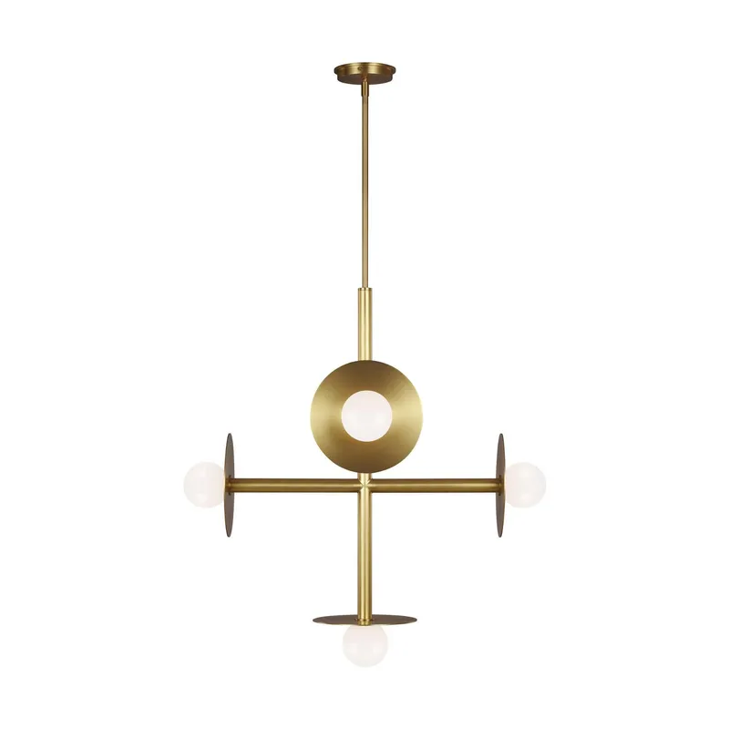 Kelly Wearstler Nodes Large Chandelier in Burnished Brass