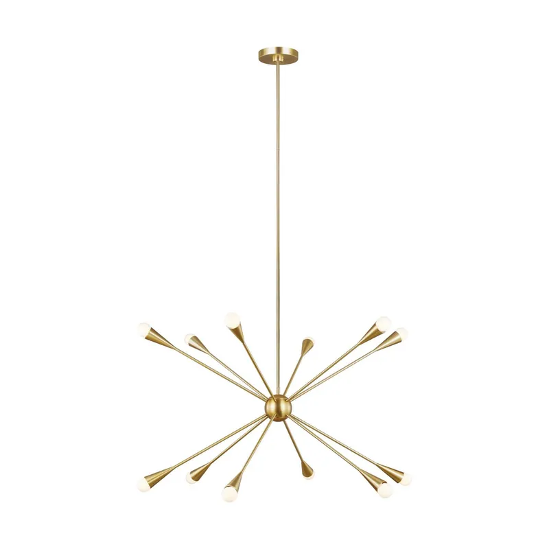 Ellen DeGeneres Jax Large Chandelier in Burnished Brass