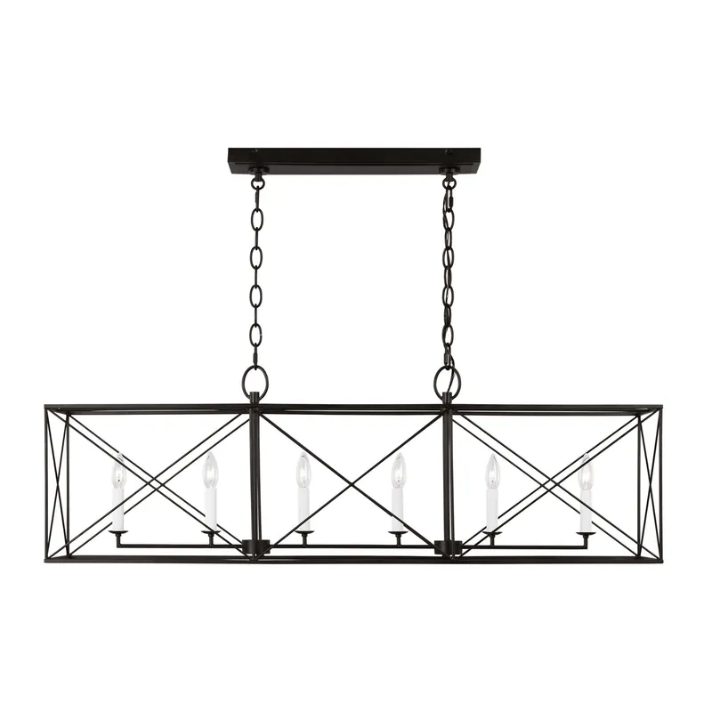 Chapman & Myers Beatrix Large Linear Lantern in Aged Iron