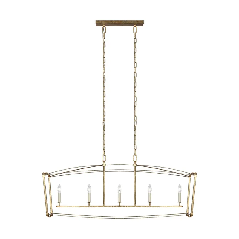 Sean Lavin Thayer Linear Chandelier in Antique Gild