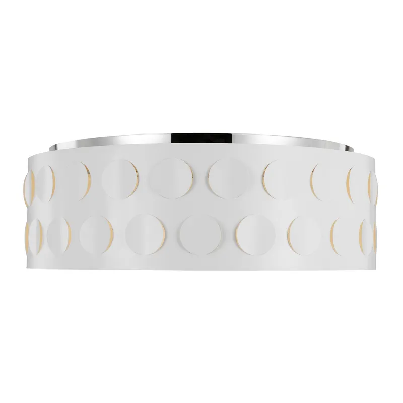 kate spade new york Dottie Large Flush Mount in Polished Nickel