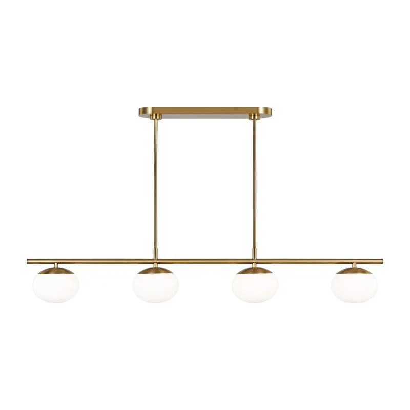 Ellen DeGeneres Lune Large Linear Chandelier in Burnished Brass