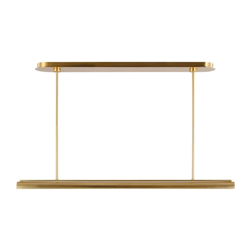 Kelly Wearstler Carson One Light Linear Chandelier in Burnished Brass