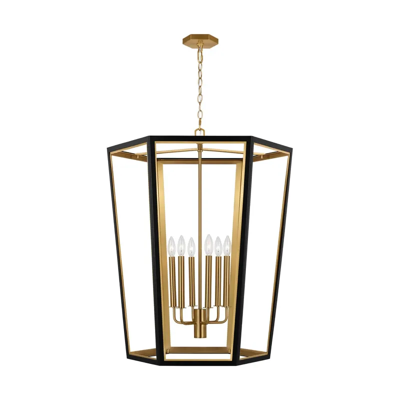 Alexa Hampton Curt Large Lantern in Midnight Black