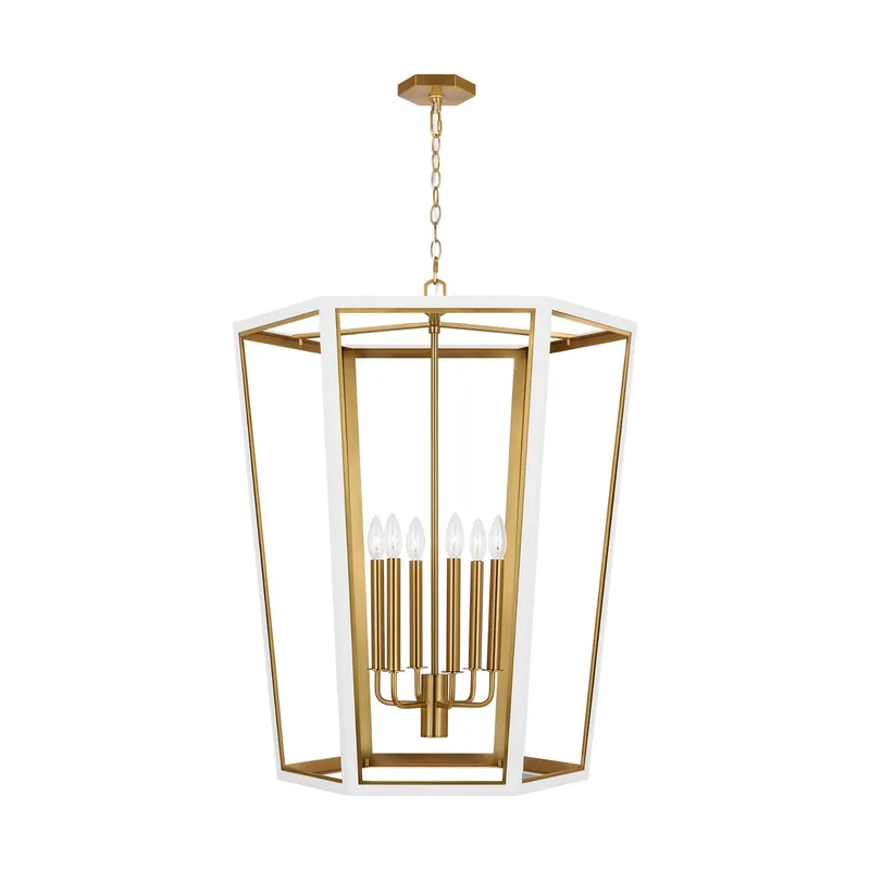 Alexa Hampton Curt Large Lantern in Matte White
