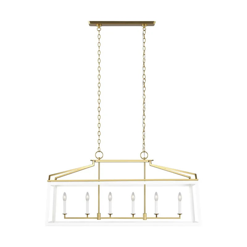 Chapman & Myers Carlow Linear Lantern in Matte White