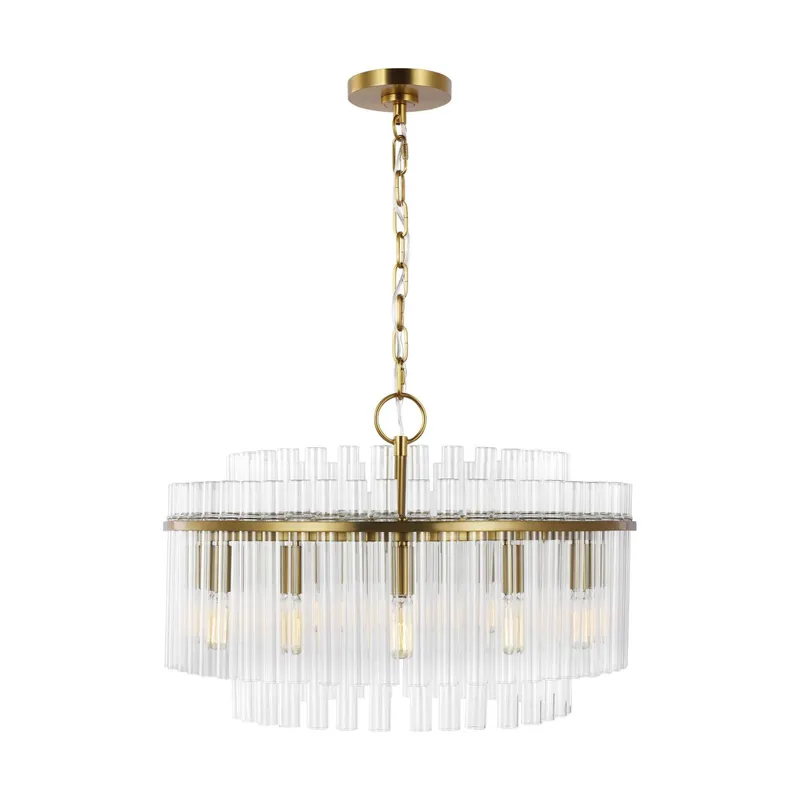 Chapman & Myers Beckett Medium Chandelier in Burnished Brass