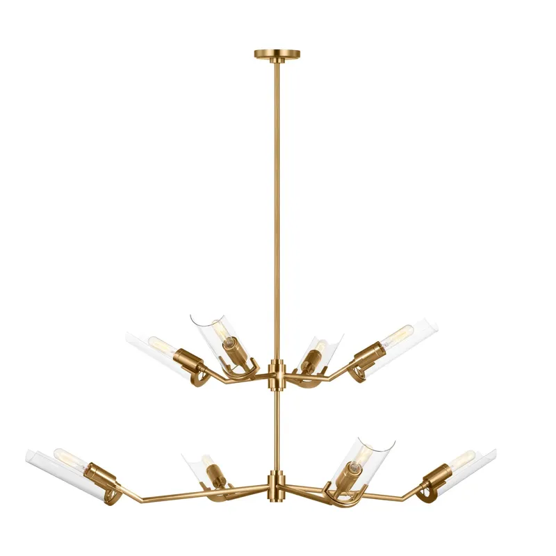 Thomas O'Brien Mezzo Grand Chandelier in Burnished Brass