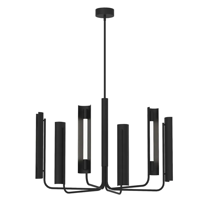 Kelly Wearstler Carson Six Light Chandelier in Midnight Black