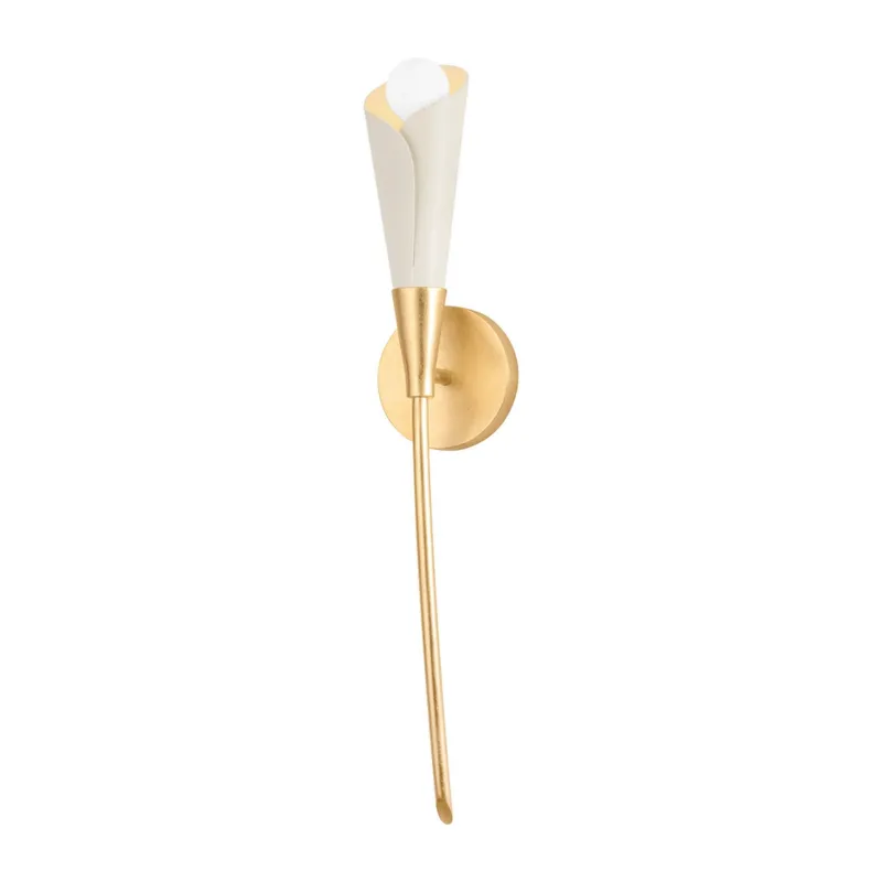 Montrose 1-Light Wall Sconce in Vintage Gold Leaf 4.5W x 23.5H