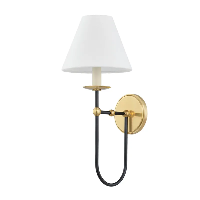 Demarest 1-Light Wall Sconce in Aged Brass 7.75W x 18.75H