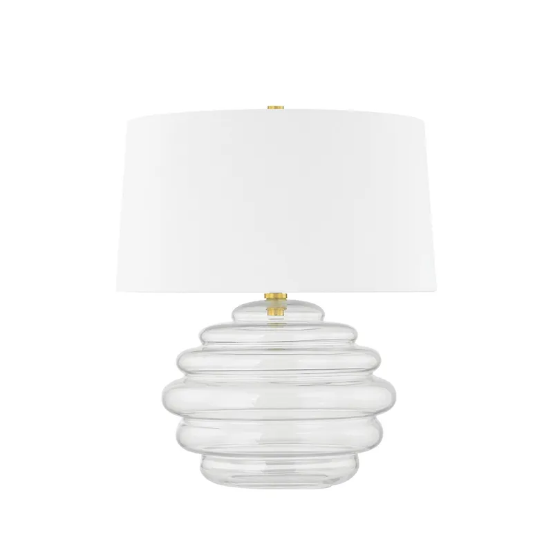 Oshawa 1-Light Table Lamp in Aged Brass 19W x 22.5H