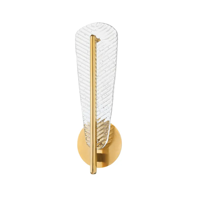 Passaic 1-Light Wall Sconce in Aged Brass 5.5W x 17.5H