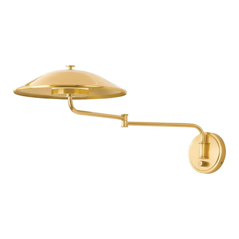 Brockville 1-Light Wall Sconce in Aged Brass 11.75W x 10.25H
