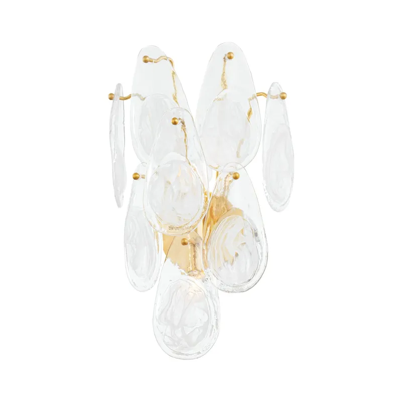 Darcia 2-Light Wall Sconce in Aged Brass 13.75W x 20.25H