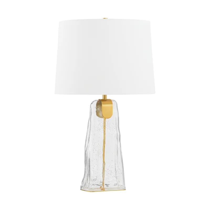 Midura 1-Light Table Lamp in Aged Brass 16.5W x 27.75H