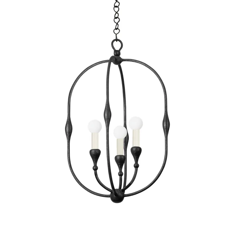 Baltic 3-Light Lantern in Aged Iron 15W x 23.75H