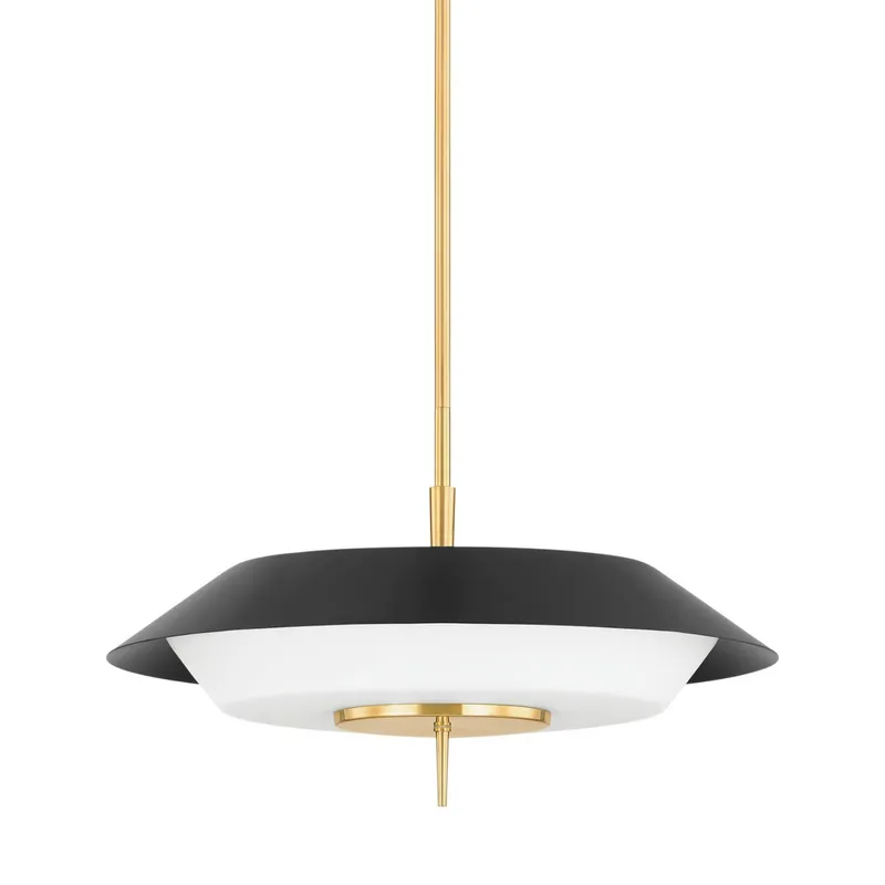 Westport 4-Light Pendant in Aged Brass 24W x 11H