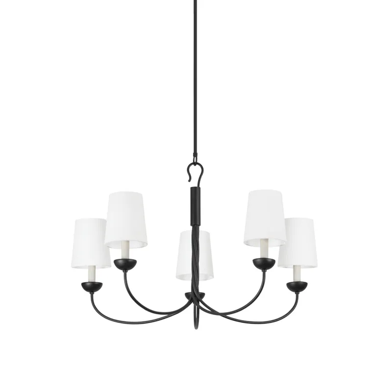 Montpelier 5-Light Chandelier in Aged Iron 34W x 21.25H