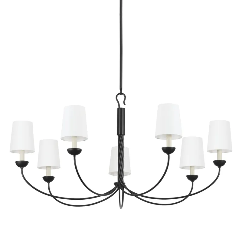 Montpelier 7-Light Chandelier in Aged Iron 48W x 24H