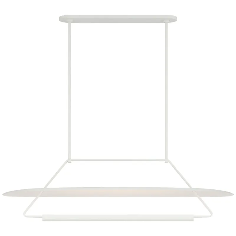 Kelly Wearstler Teline 54" Oval Linear in Matte White Ceiling Light W54"