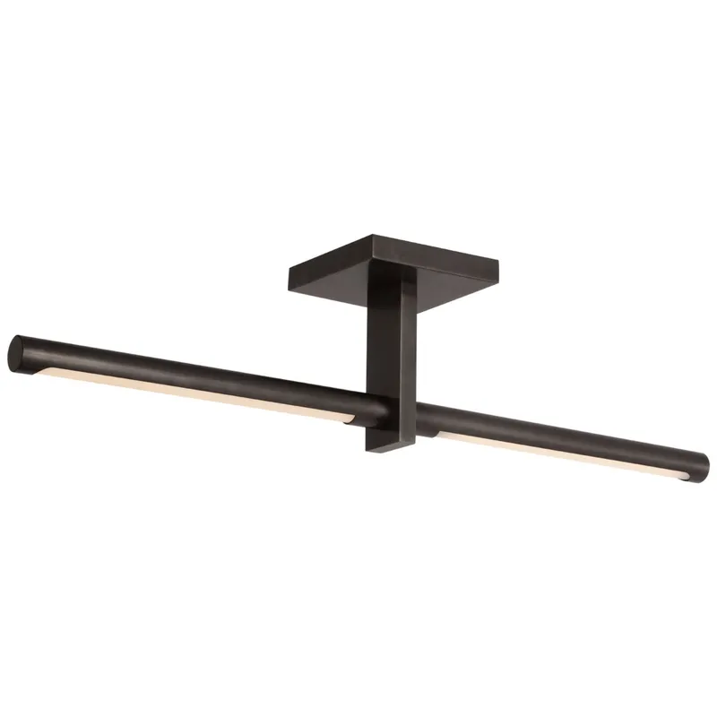 Kelly Wearstler Axis 24" Linear Flush Mount in Bronze Ceiling Light W24" x H5.5"
