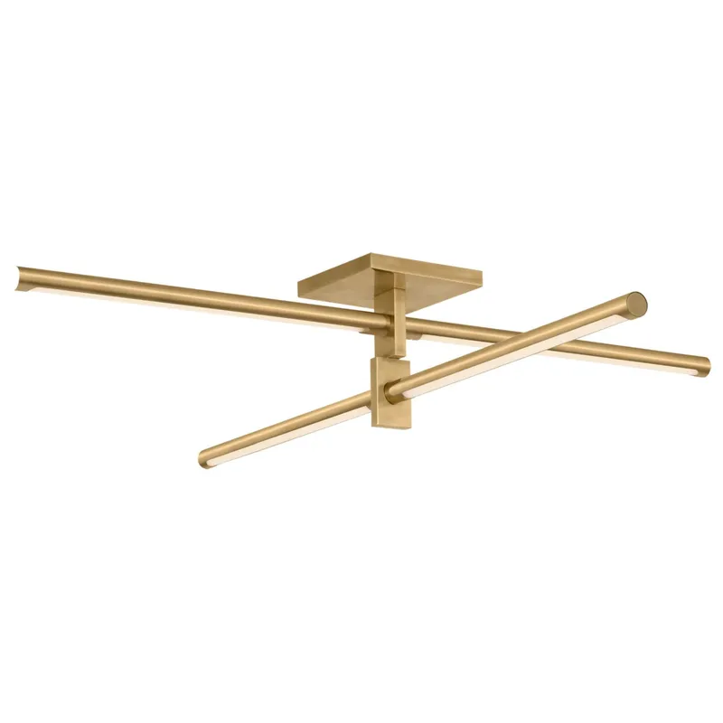 Kelly Wearstler Axis 36" Flush Mount in Antique-Burnished Brass Ceiling Light W36" x H6.75"