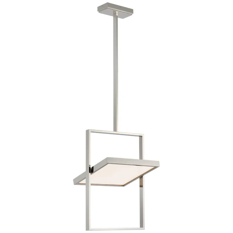 Lauren Rottet Entoure 17" Rotating Pendant in Polished Nickel Ceiling Light W17.25"