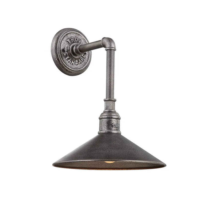 Toledo 1-Light Exterior Wall Sconce in Old Silver 11W x 15H