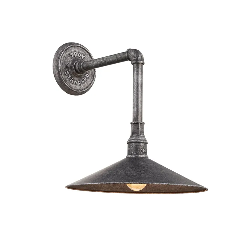 Toledo 1-Light Exterior Wall Sconce in Old Silver 14W x 16.75H